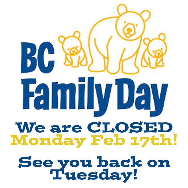 Closure for Family Day!