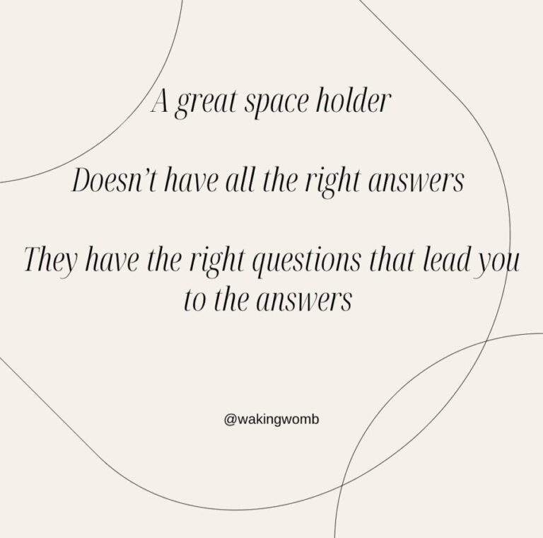 On holding space